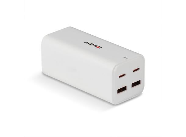 Lindy USB A+C lader100W 2x USB-C 2x USB A GaN 