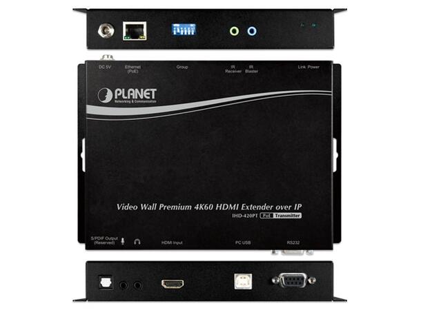 Planet HDMI over IP Tx PoE 4K 1xIP 64 Channels EDID HDCP 
