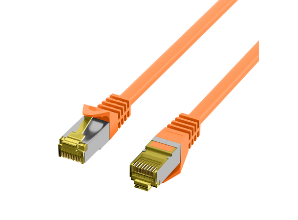 SFTP Patch Cat.7/6A - 15 m Oransje LSZH 600MHz 26/27AWG PiMF Halogenfri Snagless 