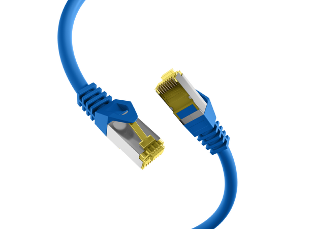 SFTP Patch Cat.7/6A -  3 m Blå LSZH 600MHz 26/27AWG PiMF Halogenfri Snagless 