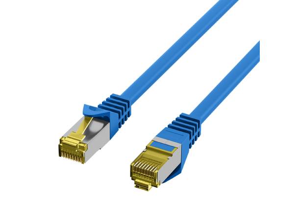 SFTP Patch Cat.7/6A -  3 m Blå LSZH 600MHz 26/27AWG PiMF Halogenfri Snagless 