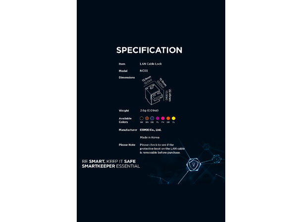 Smartkeeper Essential LAN Lås - Sort LAN Port Lås - 12stk 