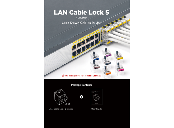Smartkeeper Essential LAN Lås - Sort LAN Port Lås - 12stk 