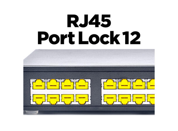 Smartkeeper Essential RJ45 Lås - Gul RJ45 Port Lås - 12stk 