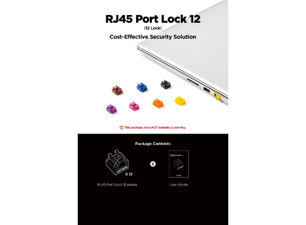 Smartkeeper Essential RJ45 Lås - Gul RJ45 Port Lås - 12stk 