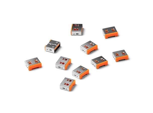 Smartkeeper Essential  USB A Lås Oransje USB A Port Lås - 10stk 