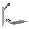 Techly Veggbrakett m tastaturhylle Bevegelig arm skjerm 15"-27" maks 8kg