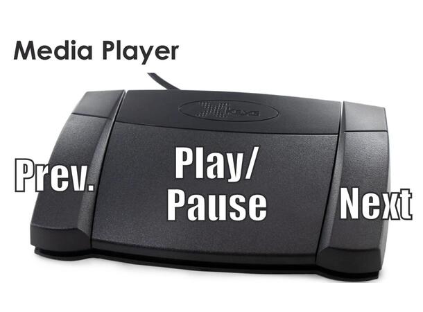 X-Keys Foot Pedal Media Player 3 Pedaler 