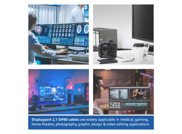 ACT DisplayPort Kabel 8K - 3,0 m DP2.1 - 4K@240Hz 8K@60Hz 10K@30Hz-80Gbps 