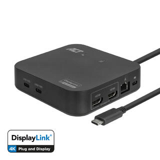ACT USB-C 2xHDMI 4K Docking Station Displaylink 85W PD