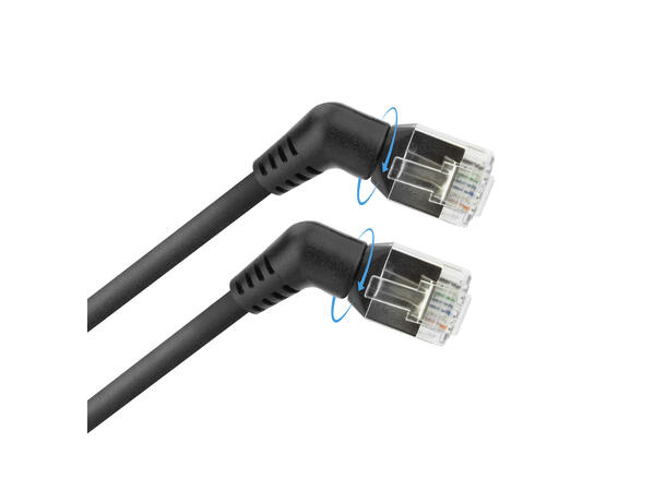 CAT6A Slimline Patchkabel 360° Roterbare RJ45