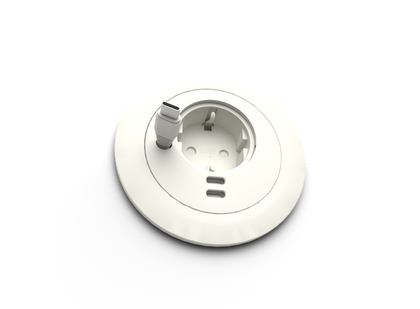 DFY Artplug Adapter 80/60 - Hvit Brukes med Artplug 60 eller 60/65 