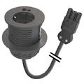 FF Powerdot Compact 60-Strøm + Kabelport Ø60mm Fast nivå 64mm Sort Wieland GST18