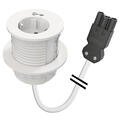 FF Powerdot Compact 60-Strøm + Kabelport Ø60mm Fast nivå 64mm Hvit Wieland GST18