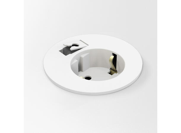 FF Powerdot Compact 60-Strøm + Kabelport Ø60mm Fast nivå 64mm Hvit Wieland GST18 