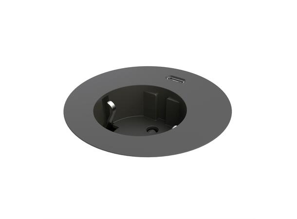 FF Powerdot Compact 62- 1x Strøm 1xUSB-C Wieland GST18® Sort 