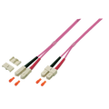 Fiberpatch 50/125 SC-SC -  0,5 m LSZH Multimode Duplex OM4 Fiolett