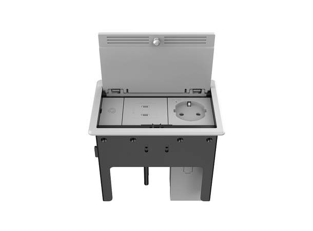Kramer Bordbrønn 2 moduler- Kasse Hvit Cutout 134 x 89 mm 