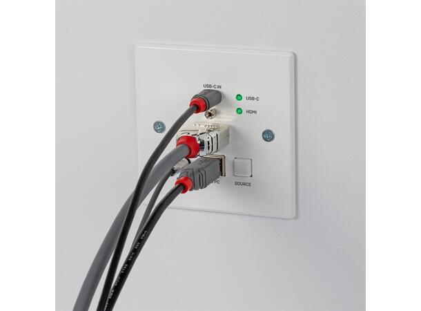 Lindy Extender HDMI USB-C 4K HDBaseT Cat.6 KVM 