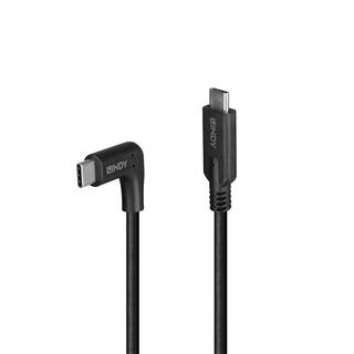 Lindy USB-C kabel 3.2 0,5 m Vinklet USB-C 10Gbps