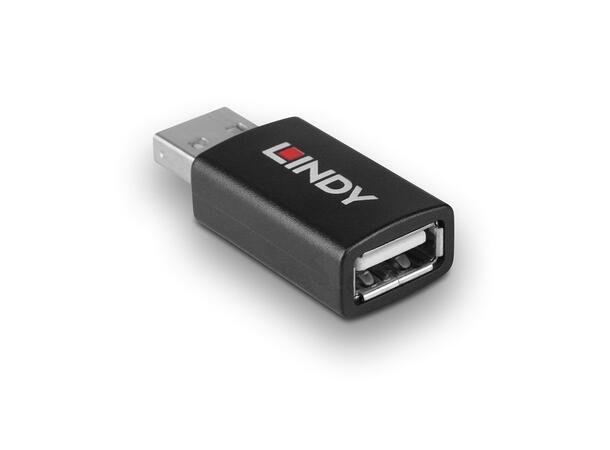 Lindy USB A Blocker m batterilading 1.2 USB 2.0 A>A 