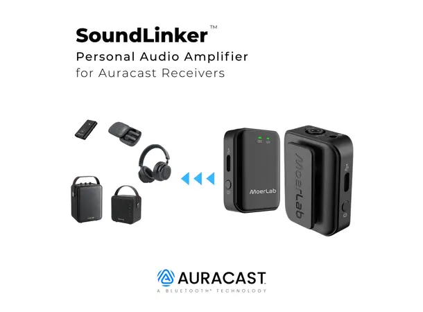 MOERLAB SoundLinker Auracast transmitter Bluetooth 5.3 