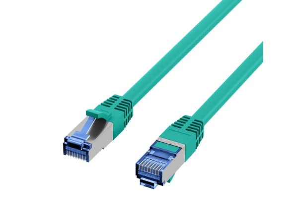 SFTP Patch Cat.6A/ 7 -  5,0 m Grønn LSZH 500MHz 26/7AWG Halogenfri Superflex 