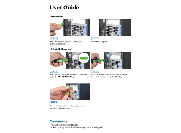Smartkeeper Essential  DP Lås - Grå Displayport Port Lås - 10stk 
