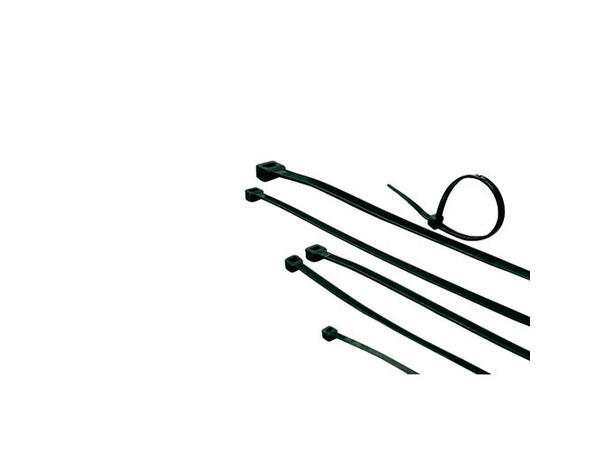 Strips 385 mm Sort Pose m/100 Stk L:385mm B:4,8mm 