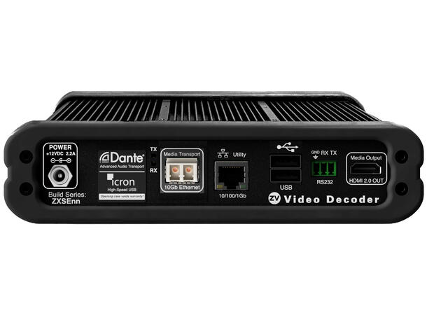 ZyPer4K–XSE Fiber Decoder 4K 10G RS-232 TAA SDVoE Dante 