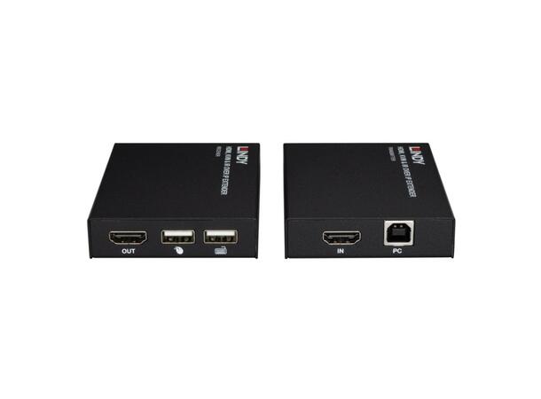 150m CAT6 DisplayPort 4K KVM Extender med USB, IR, RS-232 og HDBaseT