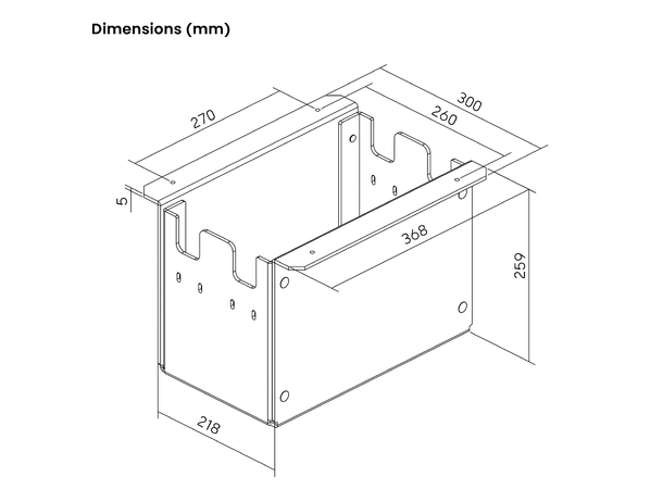 AiC Kabelboks under bordet i PET filt Introduksjonstilbud 3 for 2 