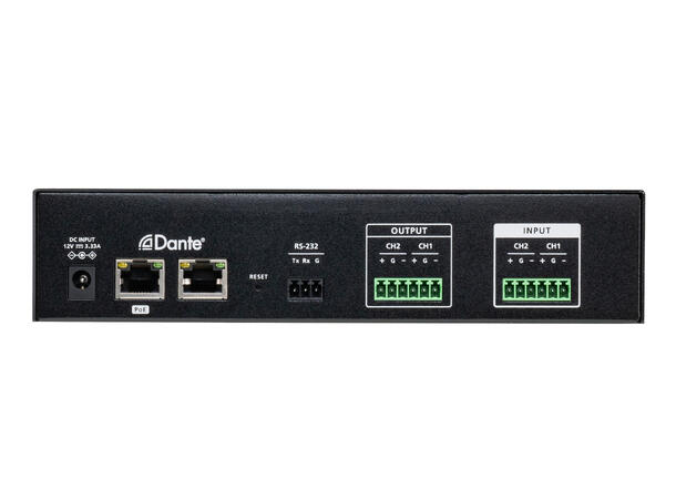 Aten DSP Mixer 2-ch Analog & Dante Mic-Line in/out & 2-ch Dante in/out. 