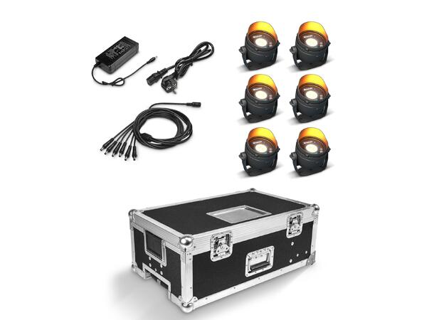 Cameo DROP B1 Touring Set 2 6 x CLDROPB1 i ladbar Flight case 