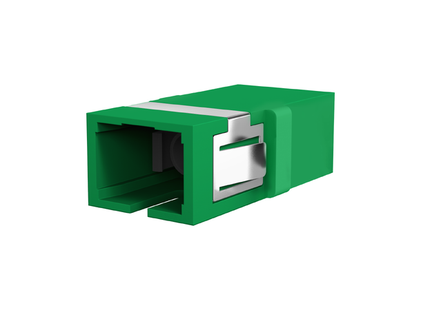 EFB  SC/APC Simplex Adapter OS2 Grønn uten Flens 