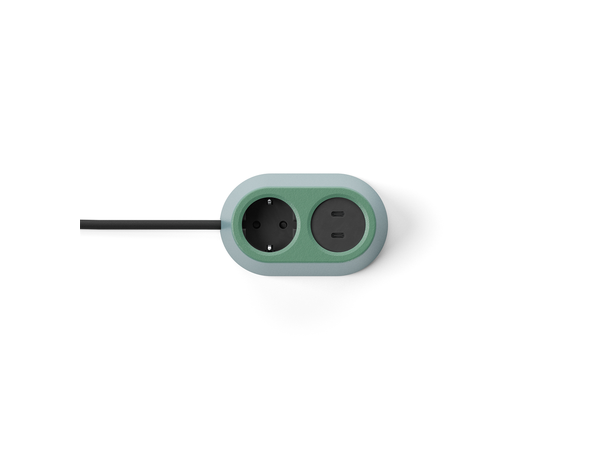 FF Nomad Block 02 - Grønn 1xStrøm 2xUSB-C 30W 3 m 