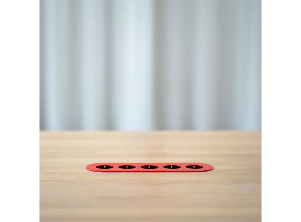 FF Nomad Strip 05 Vermilion Rød 2x USB C,30w,4xStrøm GST-18i3 0,2 m 