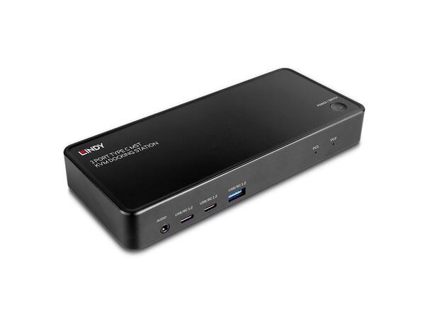 Lindy USB-C 2-p MST KVM Docking 5Gbps 100W/ 65W 