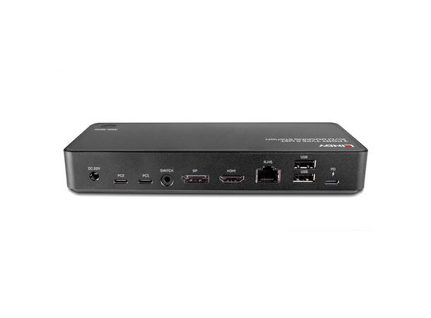 Lindy USB-C 2-p MST KVM Docking 5Gbps 100W/ 65W 