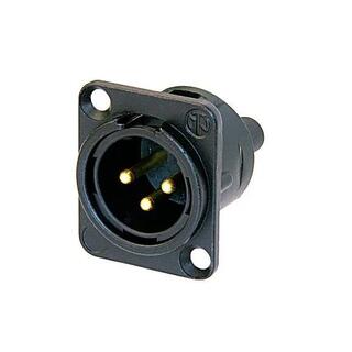Neutrik XLR 3-pin Han Skrutermin Chassis XLR 3-pin Plugg Han Sort