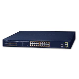 Planet Switch 16-p Gigabit 16xPoE+ 2xSFP Layer2-Layer4 IGMP