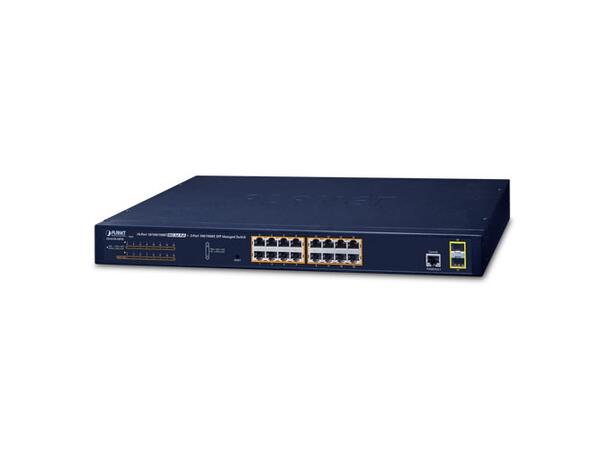 Planet Switch 16-p Gigabit 16xPoE+ 2xSFP Layer2-Layer4 IGMP 