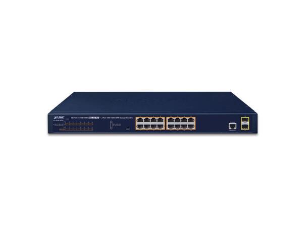 Planet Switch 16-p Gigabit 16xPoE+ 2xSFP Layer2-Layer4 IGMP 
