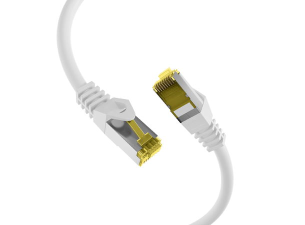 SFTP Patch Cat.7/6A - 15 m Hvit LSZH 600MHz 26/27AWG PiMF Halogenfri Snagless 