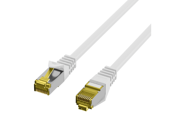 SFTP Patch Cat.7/6A - 15 m Hvit LSZH 600MHz 26/27AWG PiMF Halogenfri Snagless 