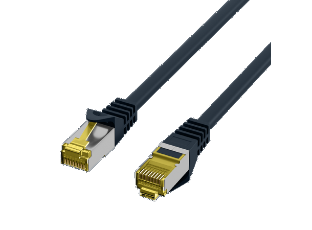 SFTP Patch Cat.7/6A - 1m Sort LSZH 600MHz 26/27AWG PiMF Halogenfri Snagless 