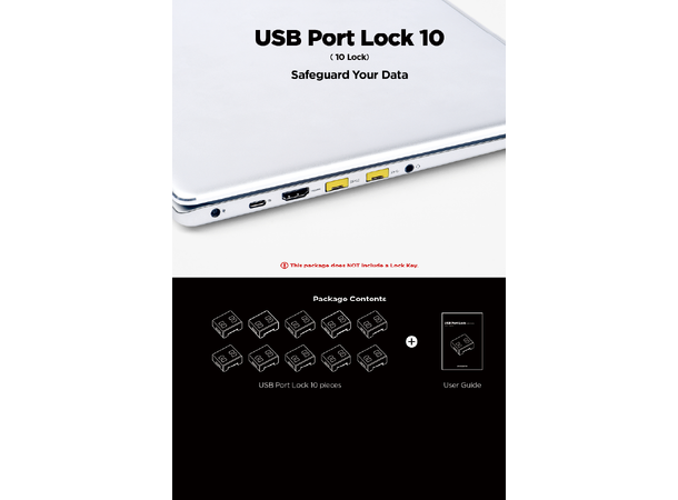 Smartkeeper Essential  USB A Lås - Lilla USB A Port Lås - 10stk 