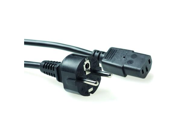 Strømkabel C13 SCHUKO -  1,5 m Sort 