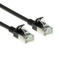 U/FTP Patch Cat.6A - 1 m Sort LSZH Slim 500MHz 32AWG Halogenfri Snagless