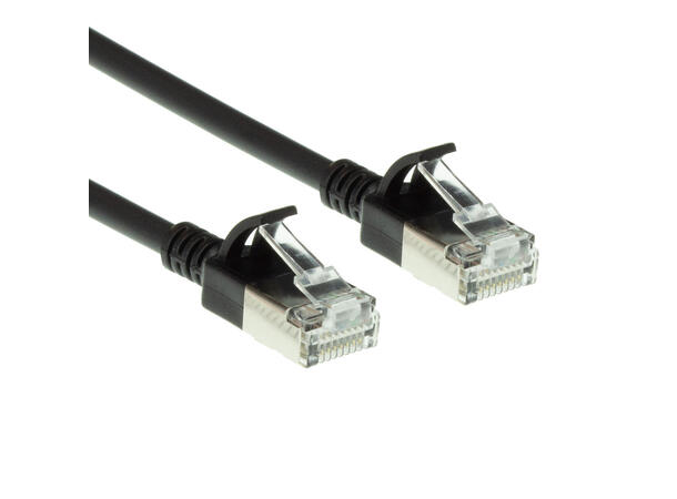 U/FTP Patch Cat.6A - 7 m Sort LSZH Slim 500MHz 32AWG Halogenfri Snagless 